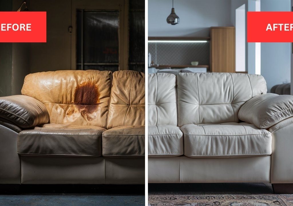 how to clean faux leather sofa