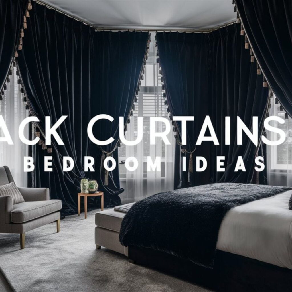 black curtains bedroom ideas