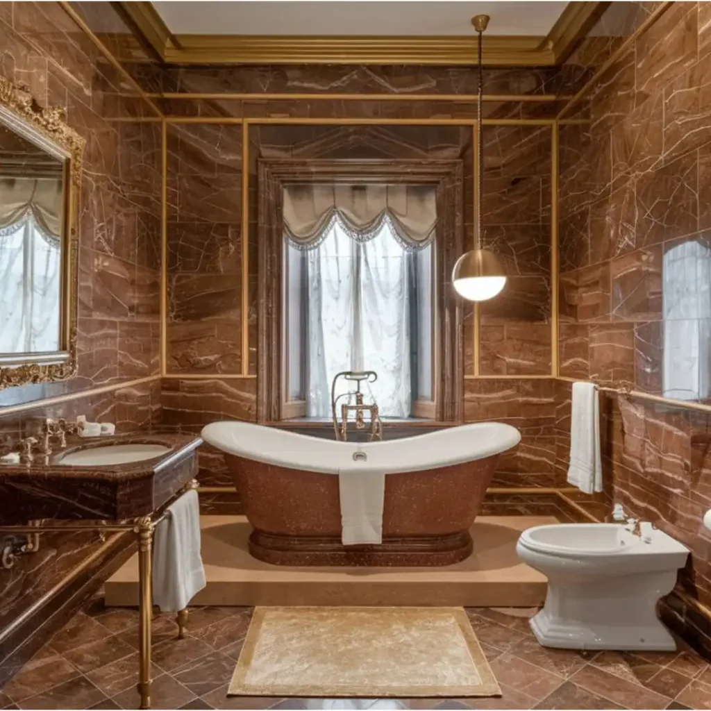 brown tile bathroom ideas