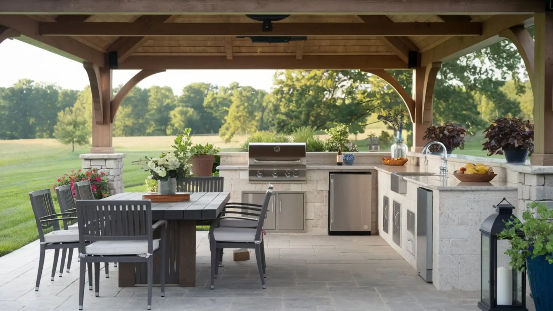 outdoor covered kitchen ideas