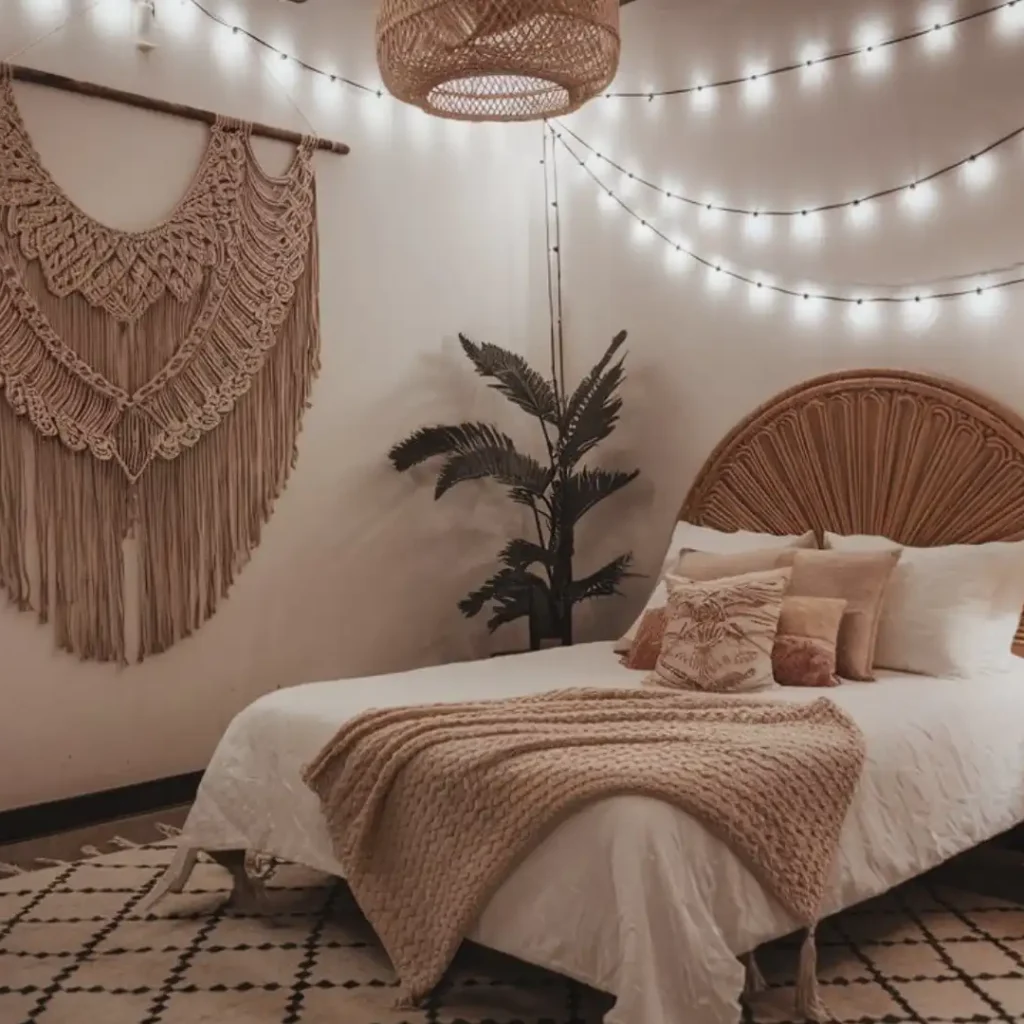 boho chic bedroom decor