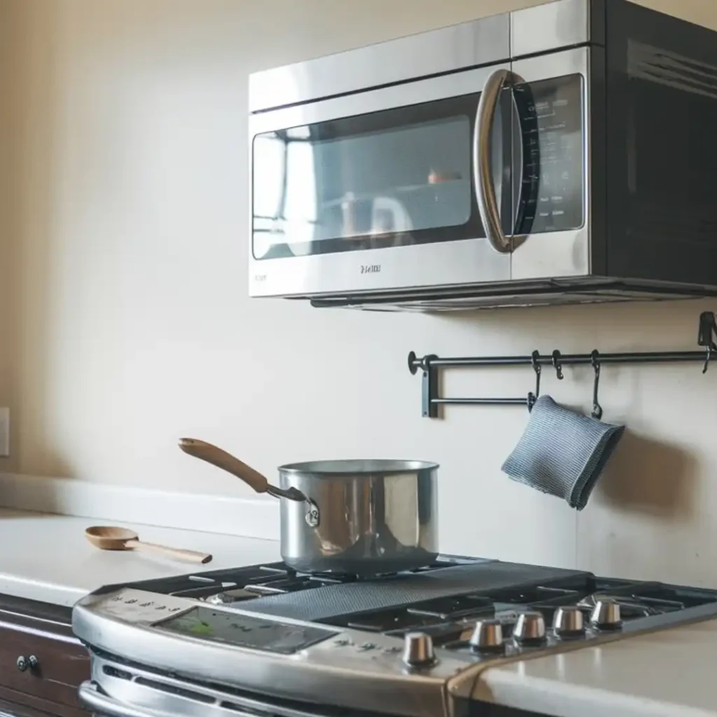 install microwave above stove