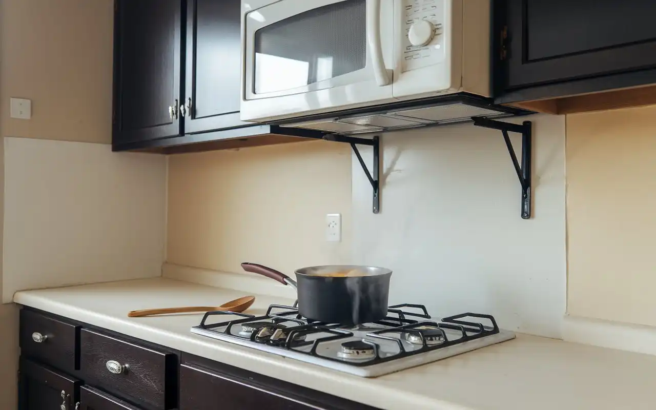 install microwave above stove