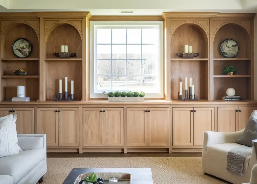 built in cabinets living room