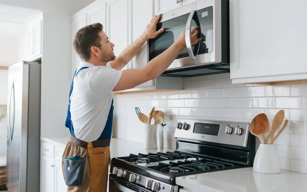 install microwave above stove