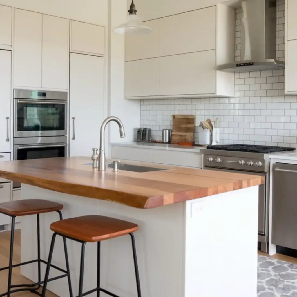 kitchen island with sink and seating