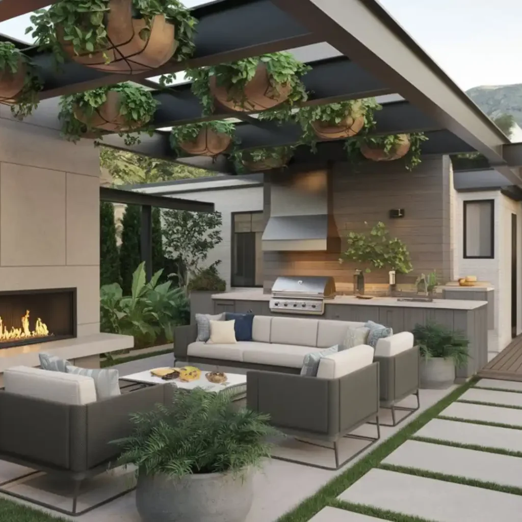 modern outdoor living space ideas