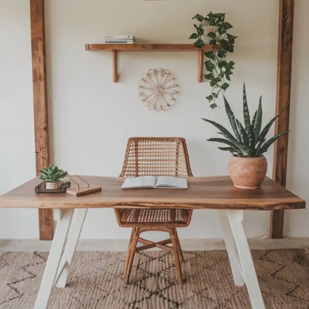 Boho chic home office